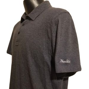 Travis Matthew Polo Mens Large Micro stripe Heathered Gray Hualali Hawaii